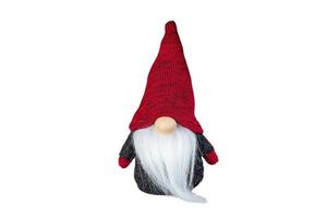 6612 Red christmas gnome isolated on a transparent background photo