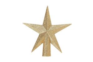 6726 Gold christmas star isolated on a transparent background photo