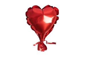7644 Red heart balloon isolated on a transparent background photo
