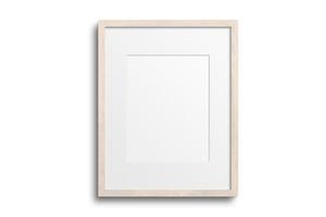 116 Beige portrait picture frame mockup isolated on a transparent background photo