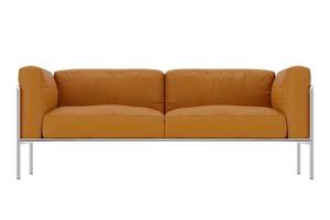 3 Orange couch isolated on a transparent background photo
