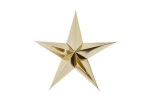 531 Golden christmas star isolated on a transparent background photo