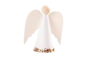 674 White paper angel isolated on a transparent background photo