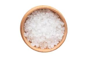 280 Beige bowl with sea salt isolated on a transparent background photo