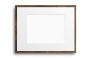 111 Brown landscape picture frame mockup isolated on a transparent background photo