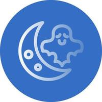 Halloween Moon Vector Icon Design