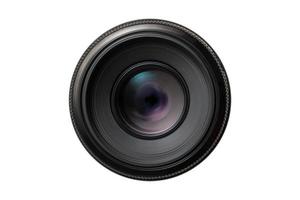 1043 Black camera lens isolated on a transparent background photo