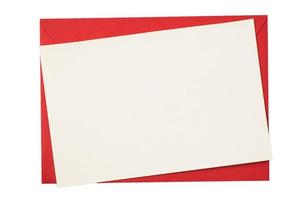 1270 Beige and red paper isolated on a transparent background photo