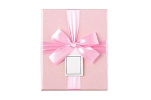 1511 Pink gift box isolated on a transparent background photo