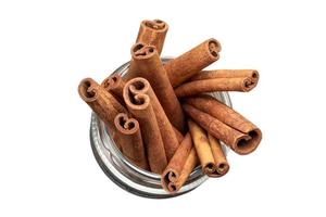 972 Jar with cinnamon isolated on a transparent background photo