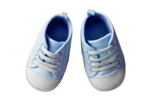 1192 Blue baby shoes isolated on a transparent background photo