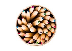 2050 Colored pencils isolated on a transparent background photo