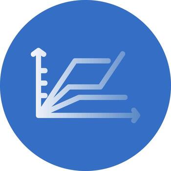 diseño de icono de vector de gráfico de línea múltiple