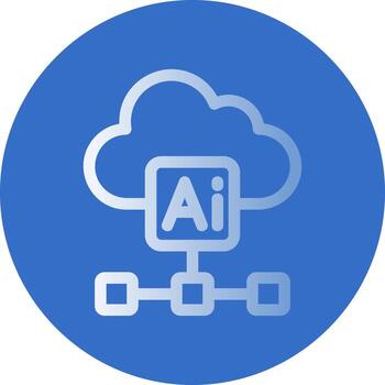 Cloud Based Architecture Vector Icon Design
