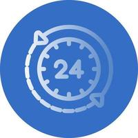 Diseño de icono de vector de 24 horas