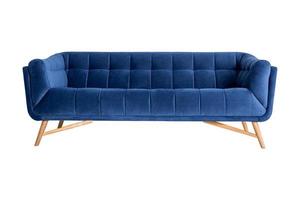 58 Blue sofa isolated on a transparent background photo