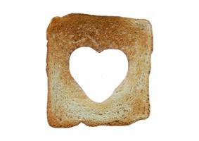 2330 Heart shaped toast isolated on a transparent background photo