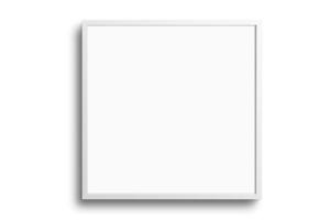 132 White square picture frame mockup isolated on a transparent background photo