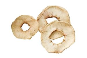407 Beige dried apple slices isolated on a transparent background photo