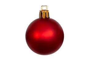 832 Red christmas ball isolated on a transparent background photo