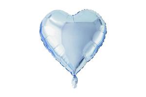 4337 Blue heart balloon isolated on a transparent background photo