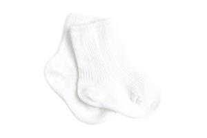 1180 White socks isolated on a transparent background photo