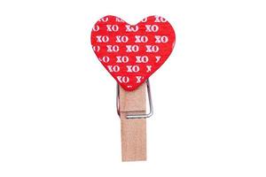 1501 Red heart clip isolated on a transparent background photo