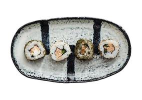 2753 Plate with sushi isolated on a transparent background photo