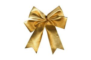 4654 Golden christmas bow isolated on a transparent background photo