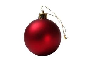 4732 Red christmas ball isolated on a transparent background photo