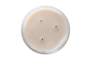 4682 Beige candle isolated on a transparent background photo