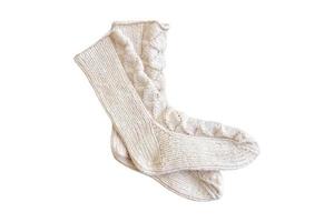 4739 White socks isolated on a transparent background photo