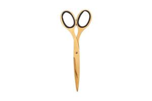 4953 Golden scissors isolated on a transparent background photo