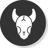 diseño de icono de vector de cráneo de toro