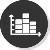 Stacked Bar Chart Vector Icon Design