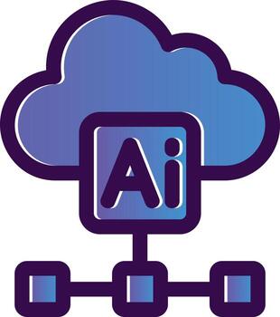 Cloud Based Architecture Vector Icon Design