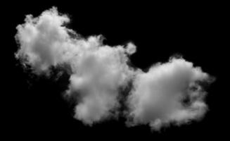 White cloud isolated on black background,Textured smoke,brush effect photo