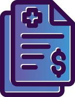 Medical Bill Vector Icon Design