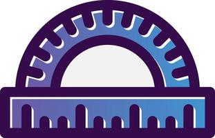 Protractor Vector Icon Design
