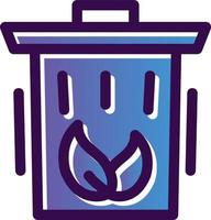 Eco Trash Bin Vector Icon Design