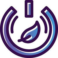 Eco Power Button Vector Icon Design
