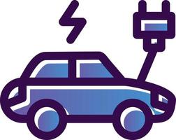 diseño de icono de vector de coche eléctrico