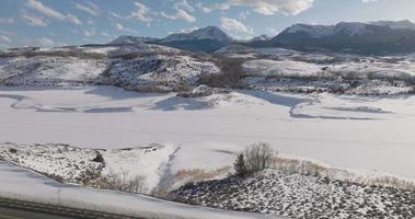 Tilting shot of the Rocky Mountains Outside of Steamboat Springs video