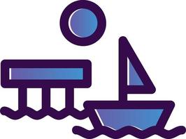 Dock Landscape Vector Icon Design