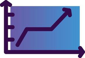 Rising Line Graph Vector Icon Design