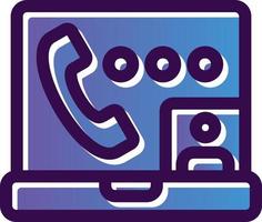 Video Call Vector Icon Design