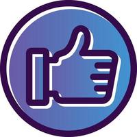 Thumbs Up Vector Icon Design