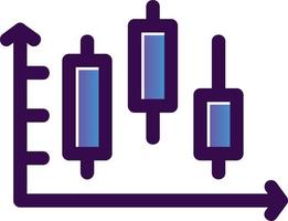 Candlestick Chart Vector Icon Design