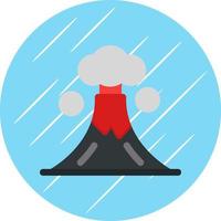 Volcano Landscape Vector Icon Design