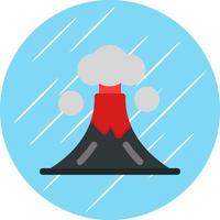 Volcano Landscape Vector Icon Design